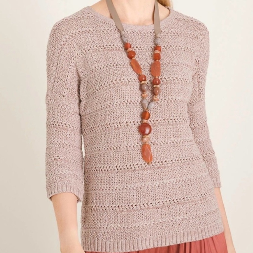 NWT Chicos 3/4 length sweater, very pretty, size large (Chicos size 2)